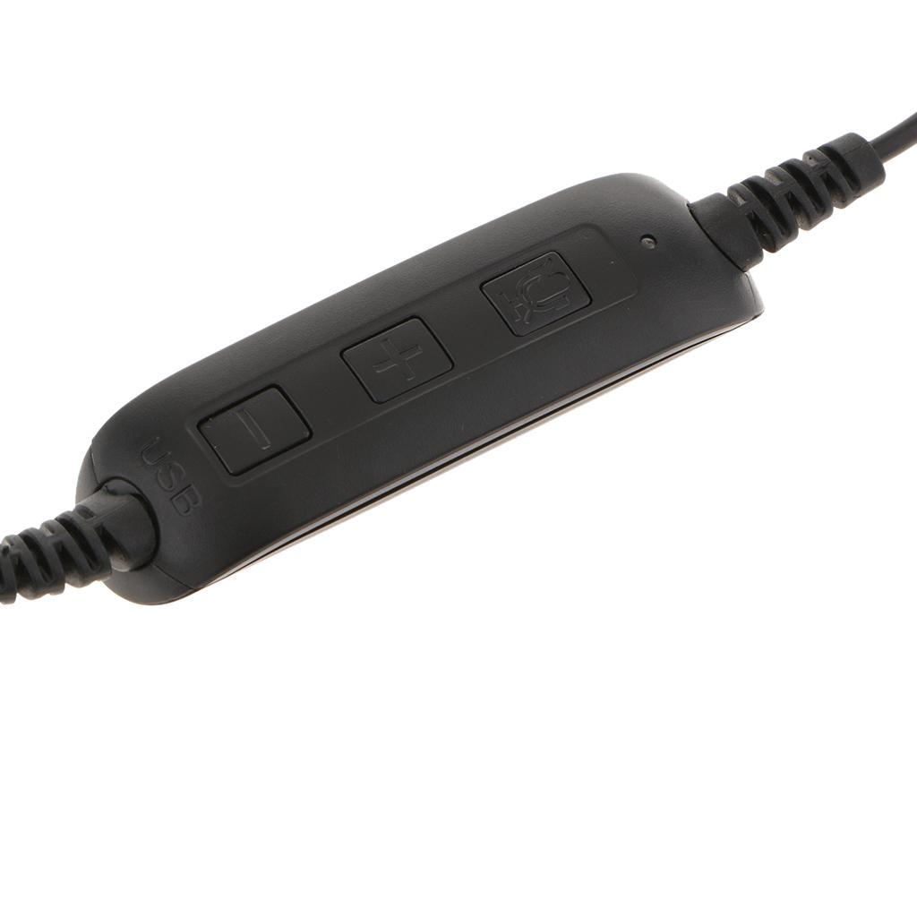 3xCall Center Monaural USB Plug Headset Headphones with Mic for Computer