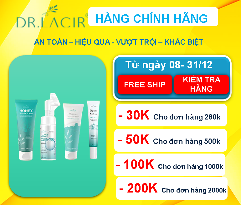 [[ Combo Làm Sạch Lỗ Chân Lông Và Dưỡng Ẩm - Da Nhờn Dầu ]] - DR. LACIR - Hàng Chính Hãng Hàn Quốc