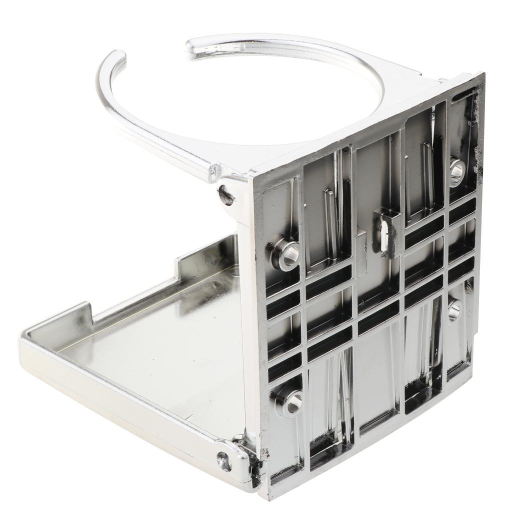 Adjustable Foldable Water Drink Cup Bottle Can Beverage Mugs Holder Silver