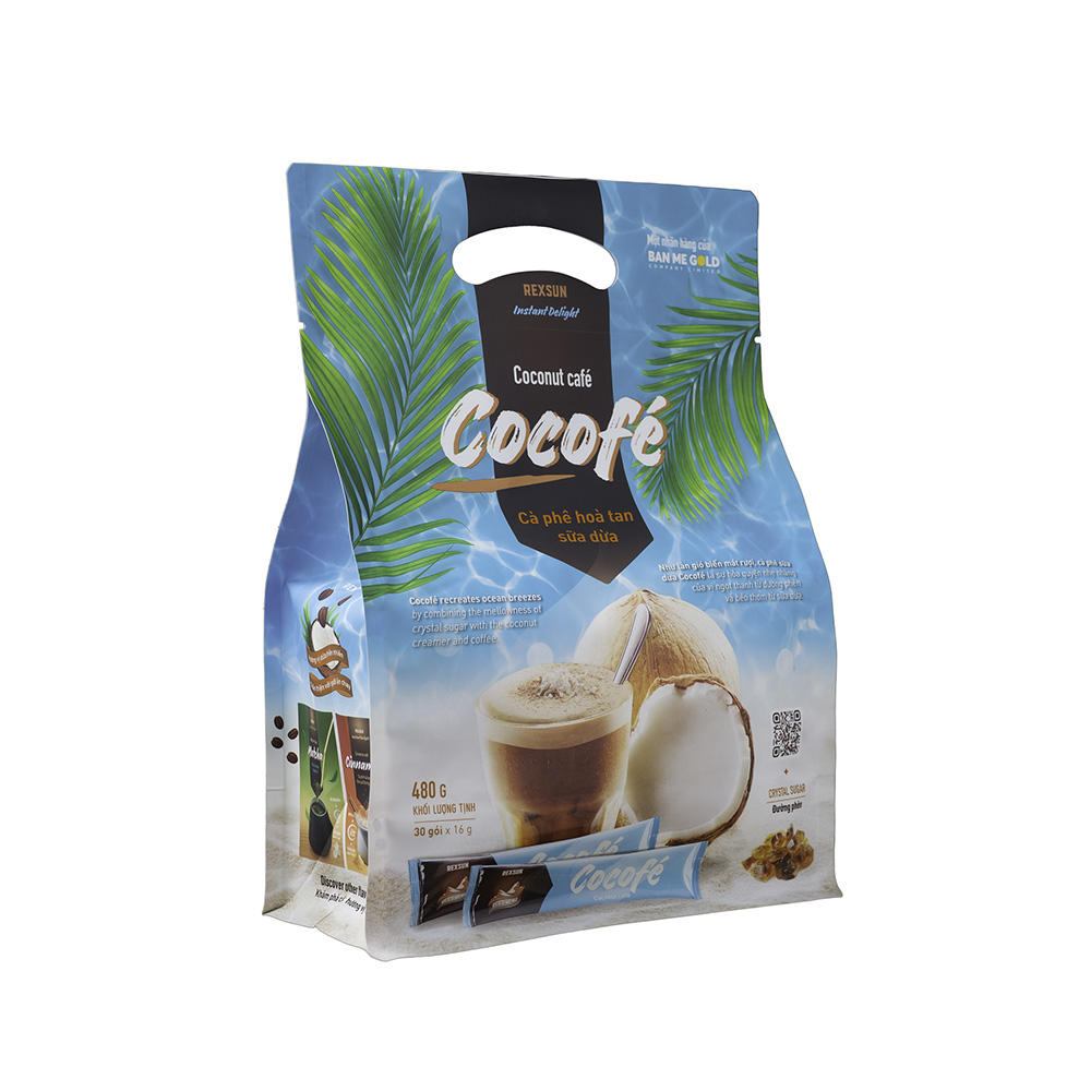 Cà phê hòa tan Sữa Dừa - Instant Delight Cocofé  (480g/túi 30gói)  Rexsun