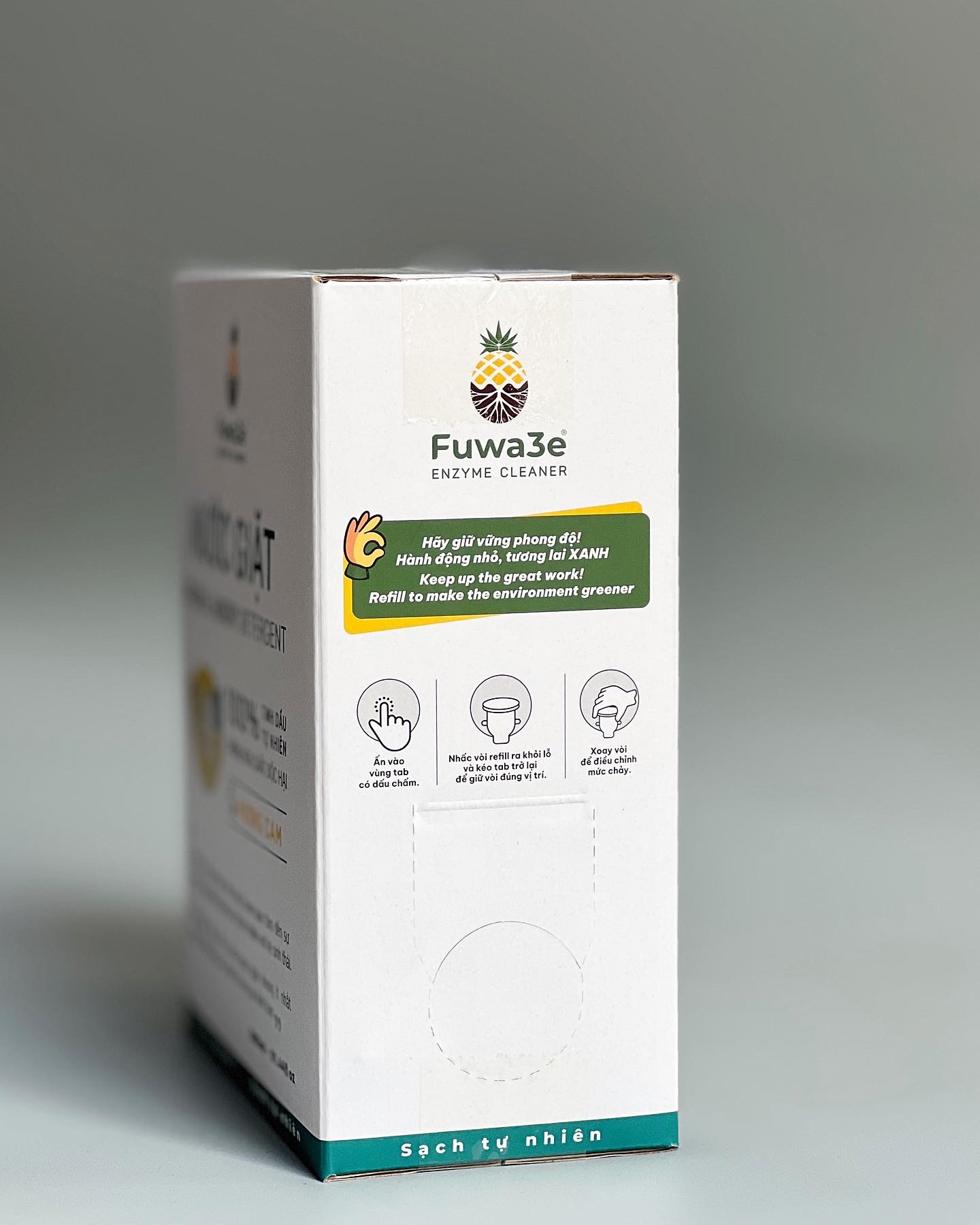 Nước giặt Fuwa3e hữu cơ organic từ chế phẩm Enzyme sinh học 3L an toàn cho bé