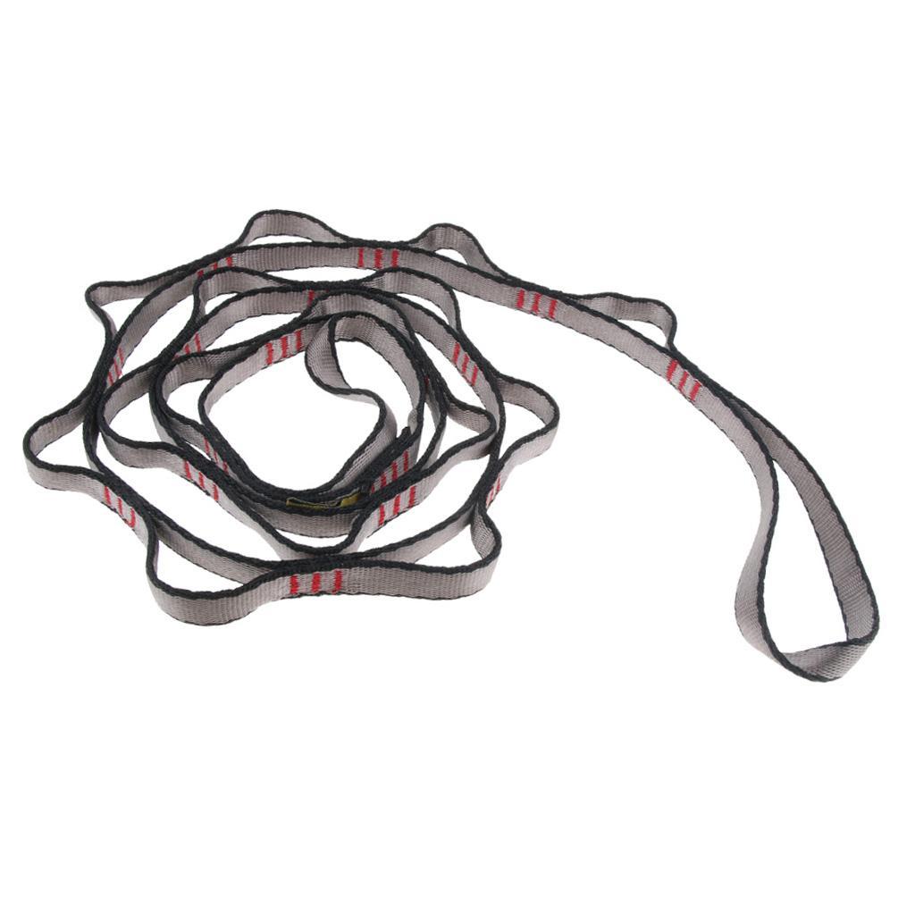 2pcs Downhill Rock Climbing Daisy Chain Rope Equipment Carabiner 180+150cm