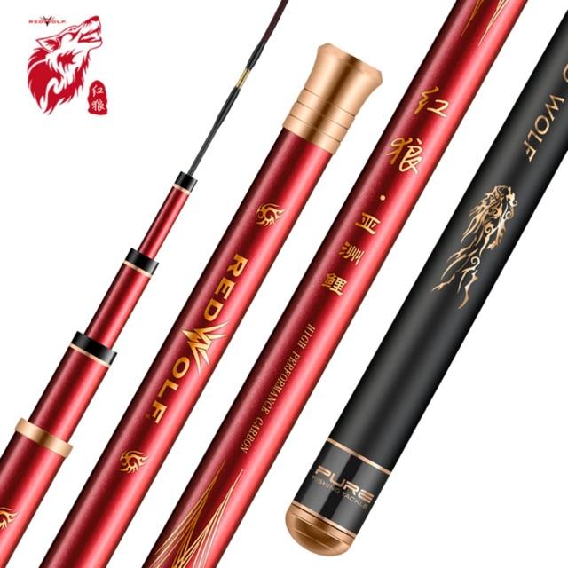 Cần câu tay dài 7m2 hàng cao cấp nhập khẩu Redwolf chép vương 4H cần cực khoẻ y hình hàng mỹ