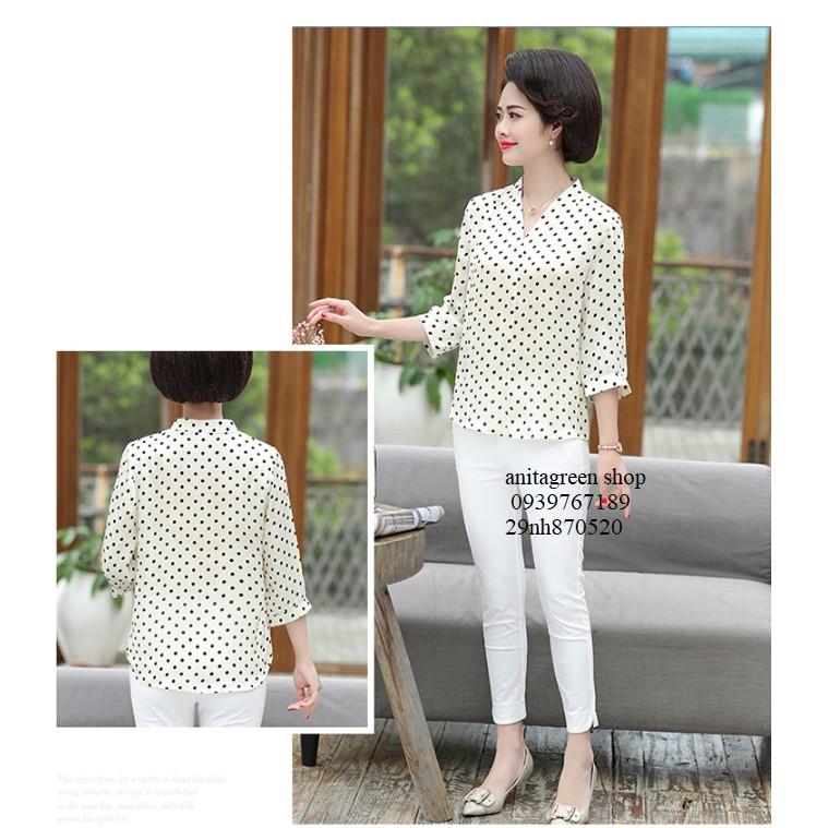 Nh870520-ÁO SƠ MI CHẤM BI CÔ TIM