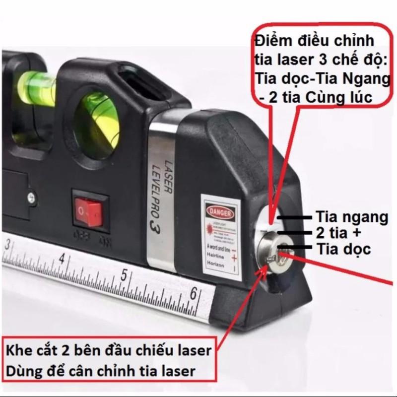 Thước nivô cân mực 2 tia laser dọc- ngang lv-03 206418