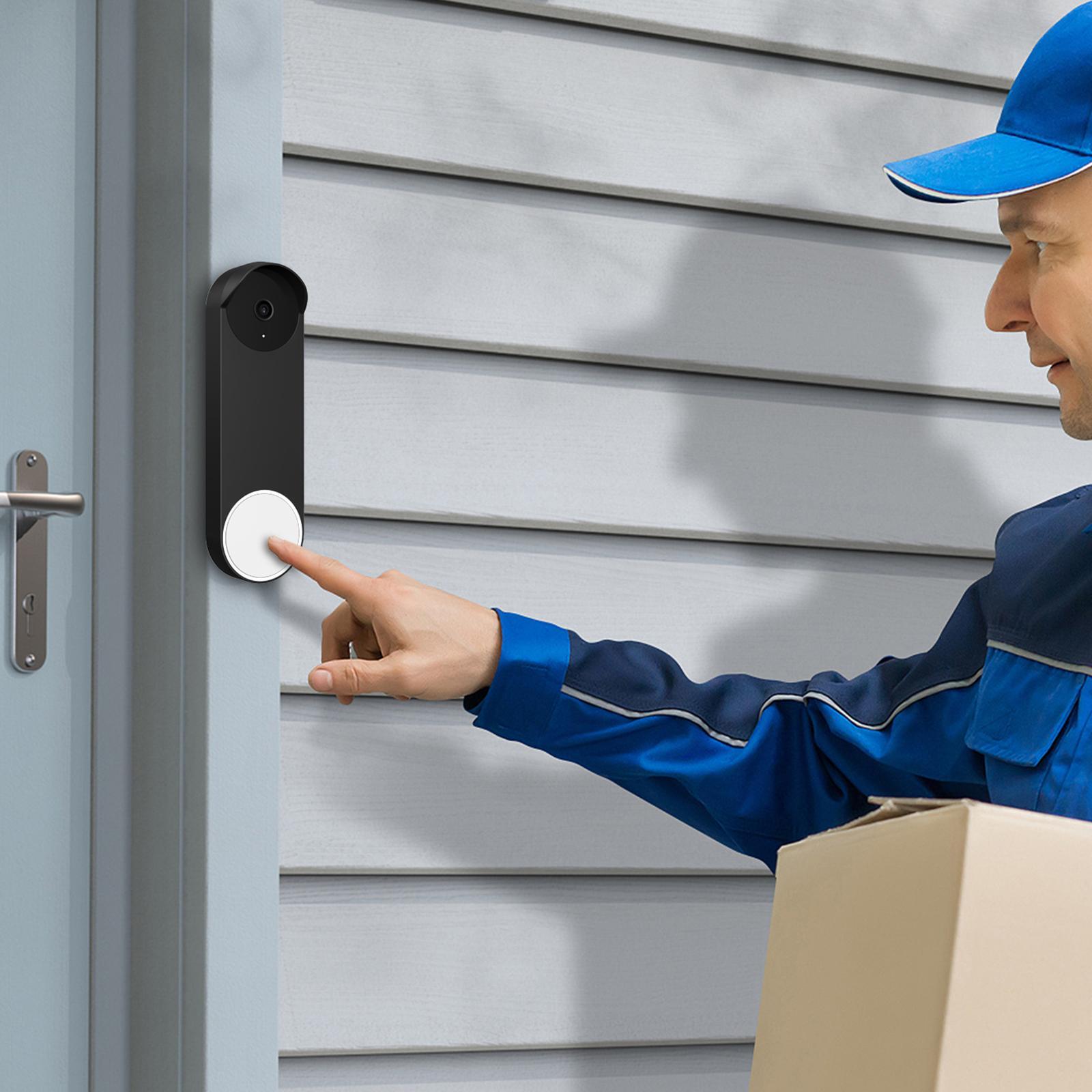 2Pieces Silicone Case Snugly Easy to Install for Google Nest Doorbell