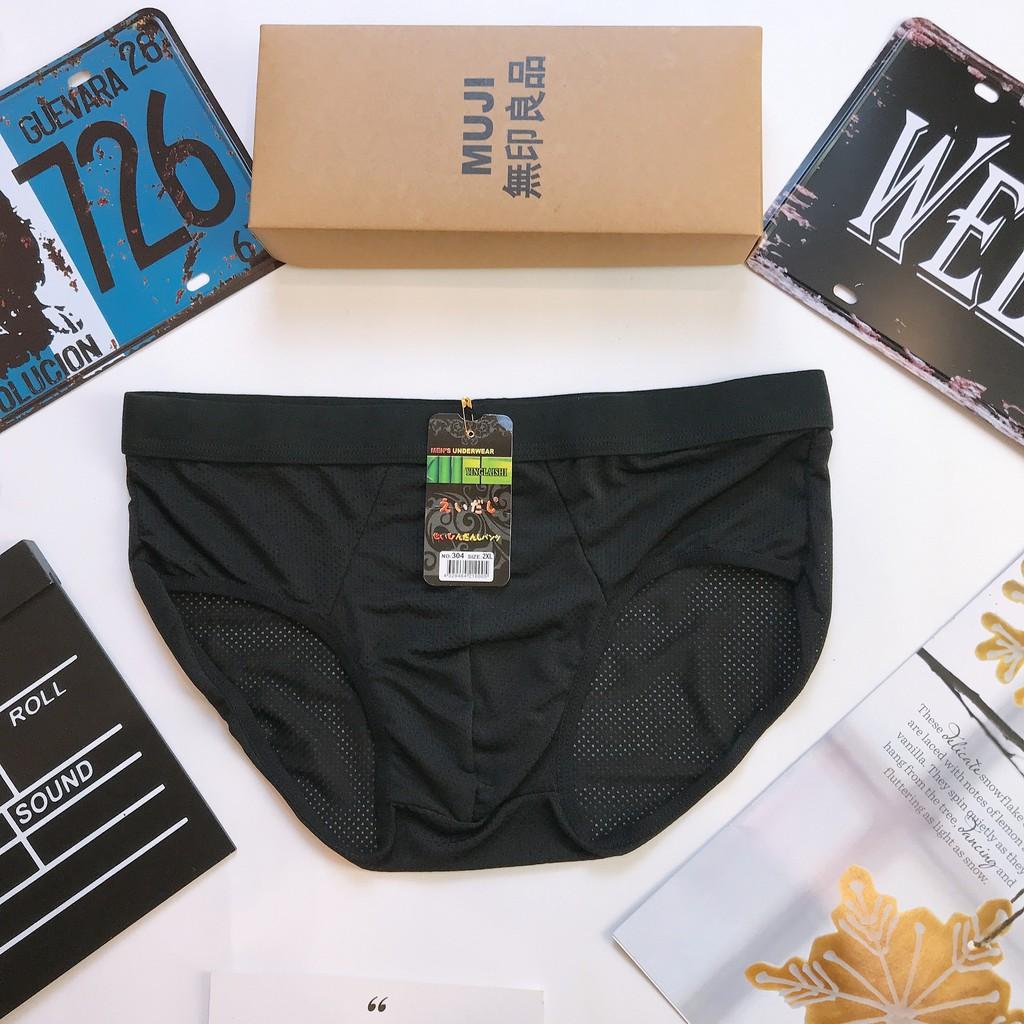 Combo 2 Quần lót nam ,quần sịp nam Tam giác nhật lưới thông hơi thoáng khí kháng khuẩn NO304