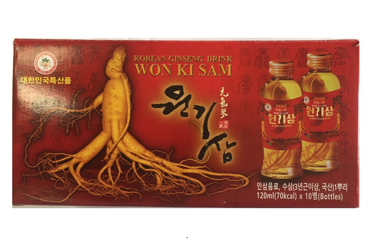 Thực phẩm bổ sung-Nước uống ngâm củ sâm Hàn Quốc 10 chai x 120ml