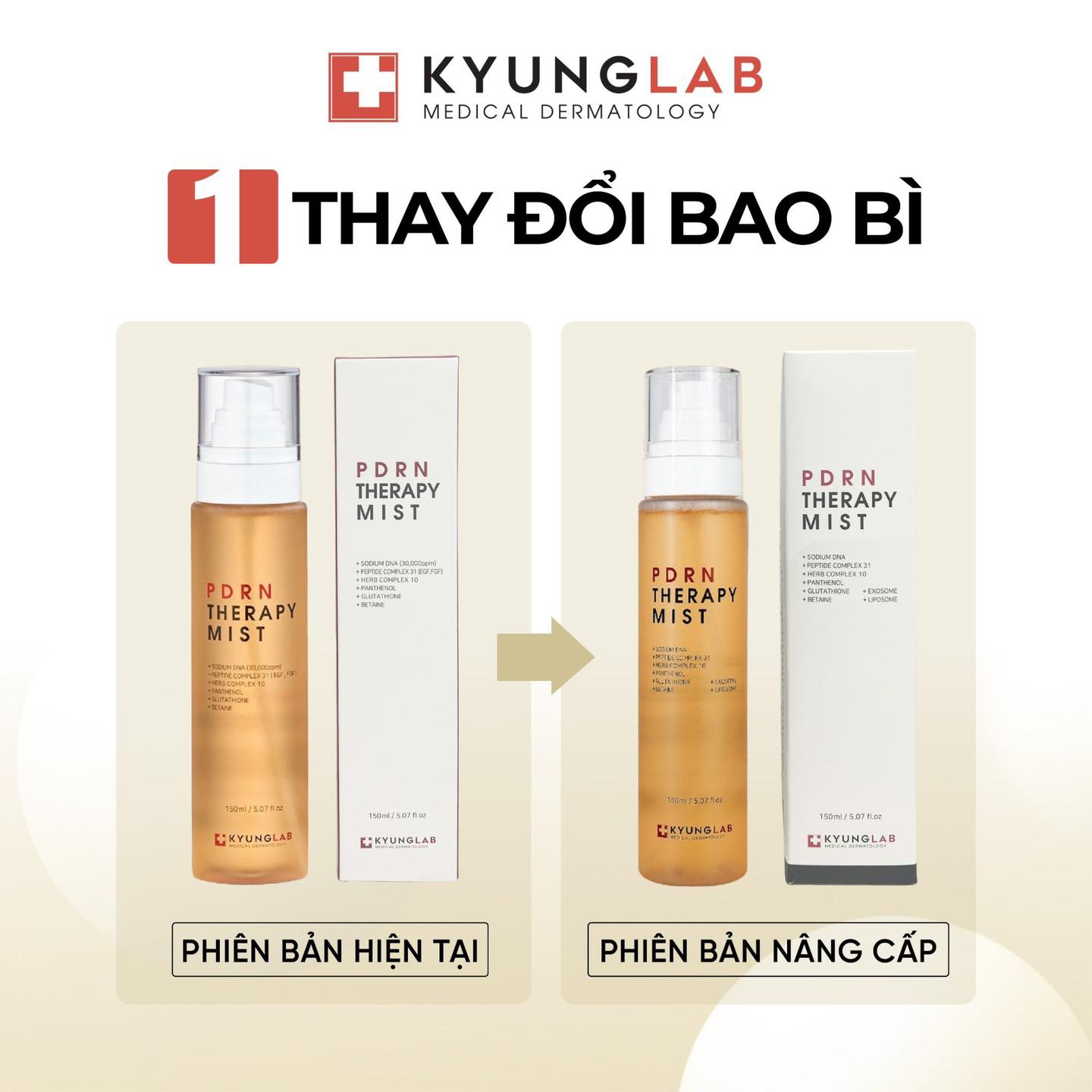 Xịt khoáng dưỡng ẩm Kyung Lab Pdrn Therapy Mist 150ml mẫu mới 