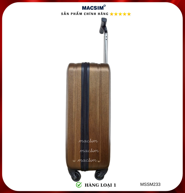 Vali cao cấp Macsim Smooire MSSM233 cỡ 21 inch - Hàng loại 1 màu đen, màu vàng, màu hồng tím