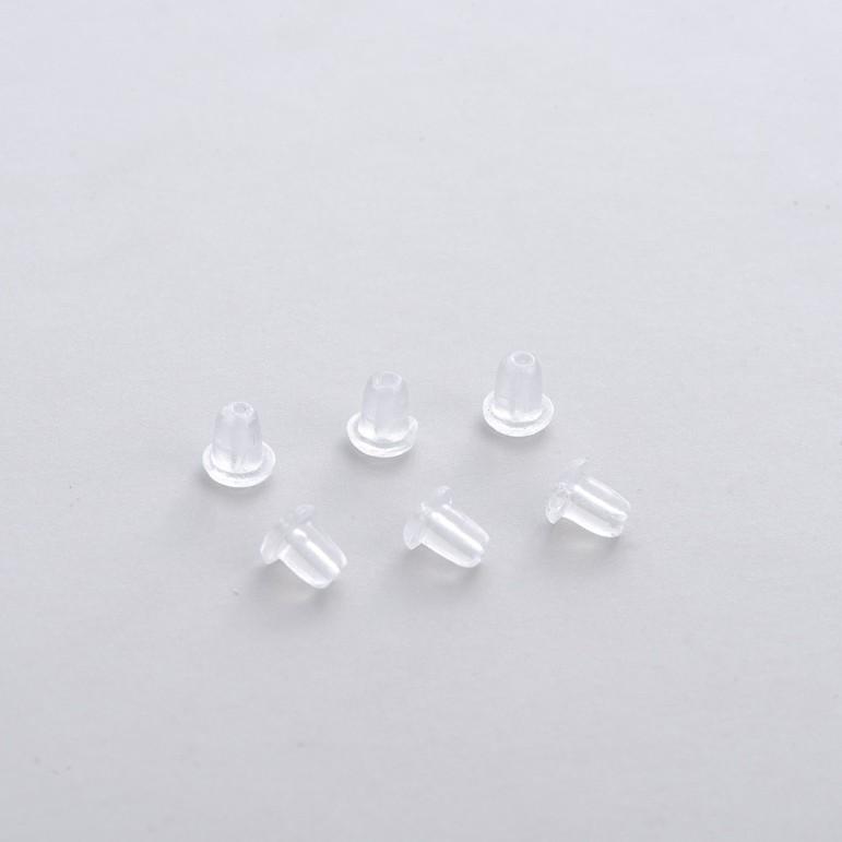 Chốt khuyên bạc, chốt khuyên cao su cho bông tai nữ Cá jewelry