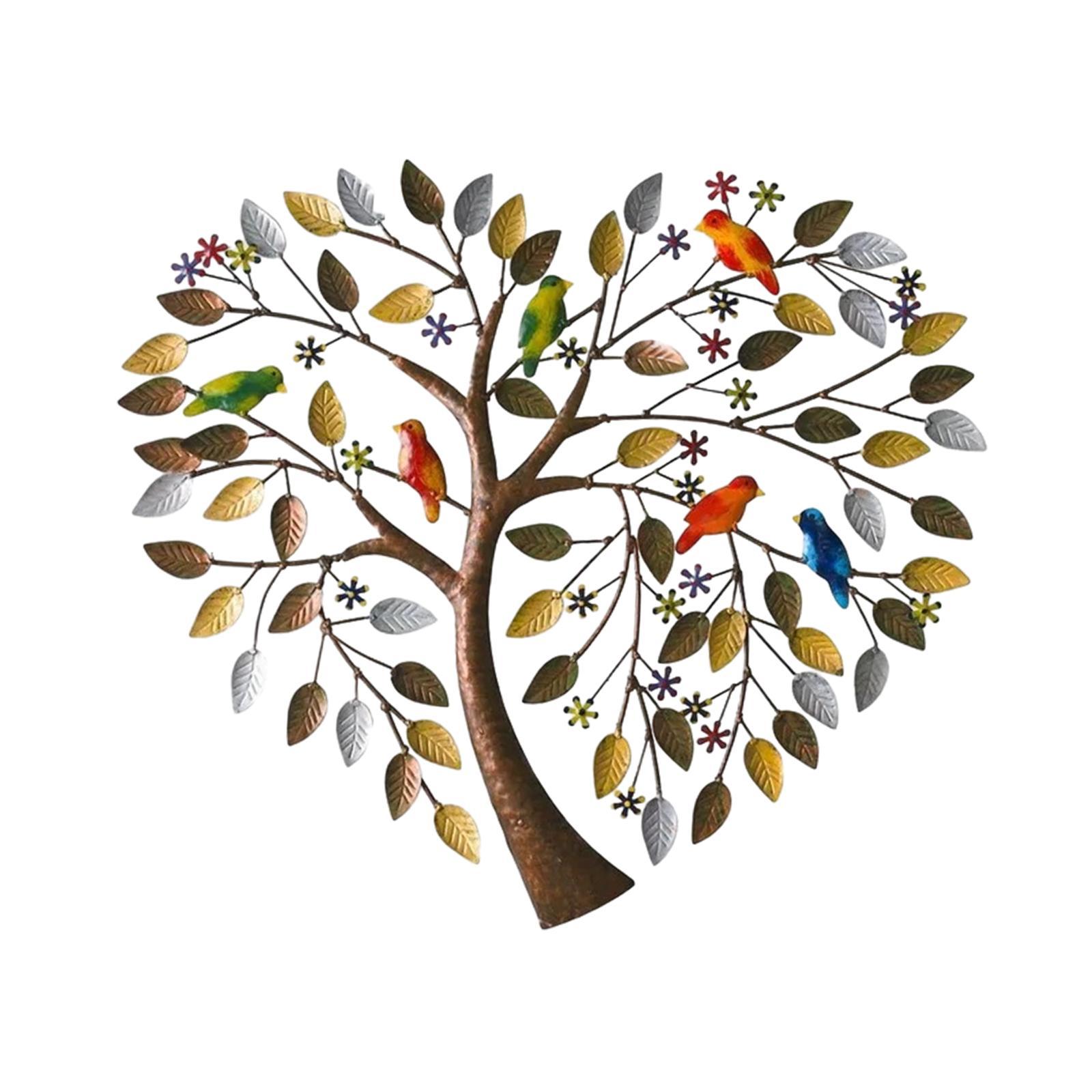 Metal Wall Metal Tree Wall Sculpture Iron Artwork Ornament Wall Metal Pendant for Party Room Decoration, Office, Home