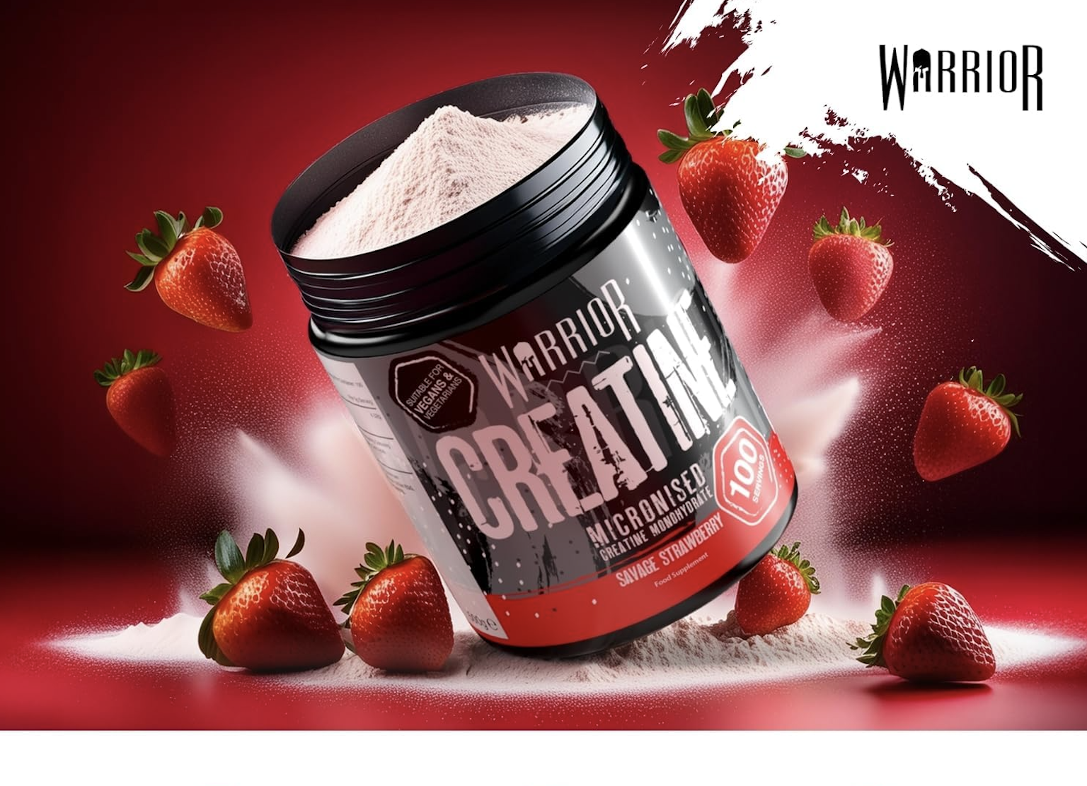 Warrior Micronized Creatine Monohydrate (500g), Bổ Sung Creatine, Tăng Cường Hiệu Suất và Sức Mạnh