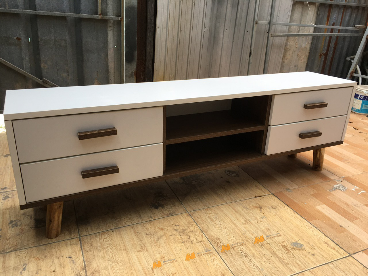 Made in VN Kệ tivi phòng khách thiết kế đẹp, tiện dụng gỗ mdf 17mm công ty Mộc Phát độ bền trên 30 năm AN066