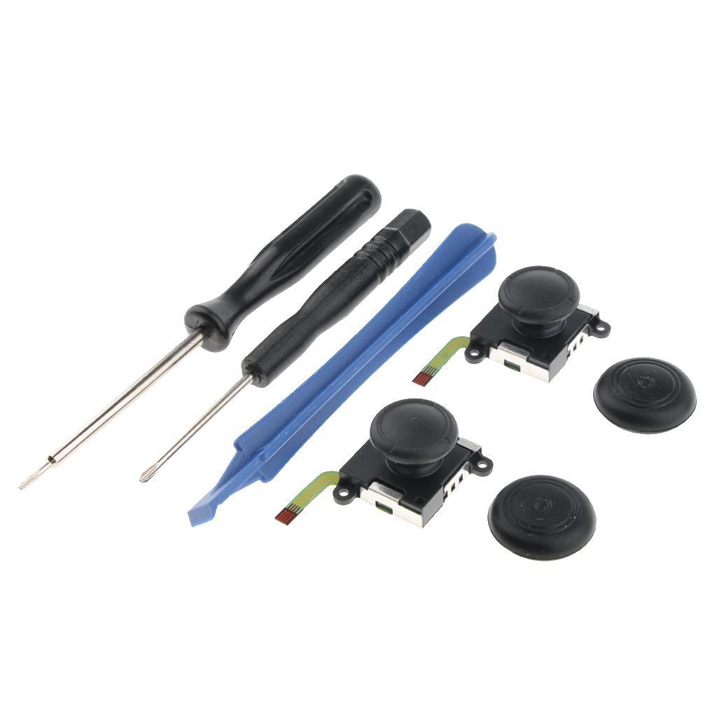 2Pcs 3D Analog Joystick Control Sensor Rocker + Screwdriver Kit Set for Switch