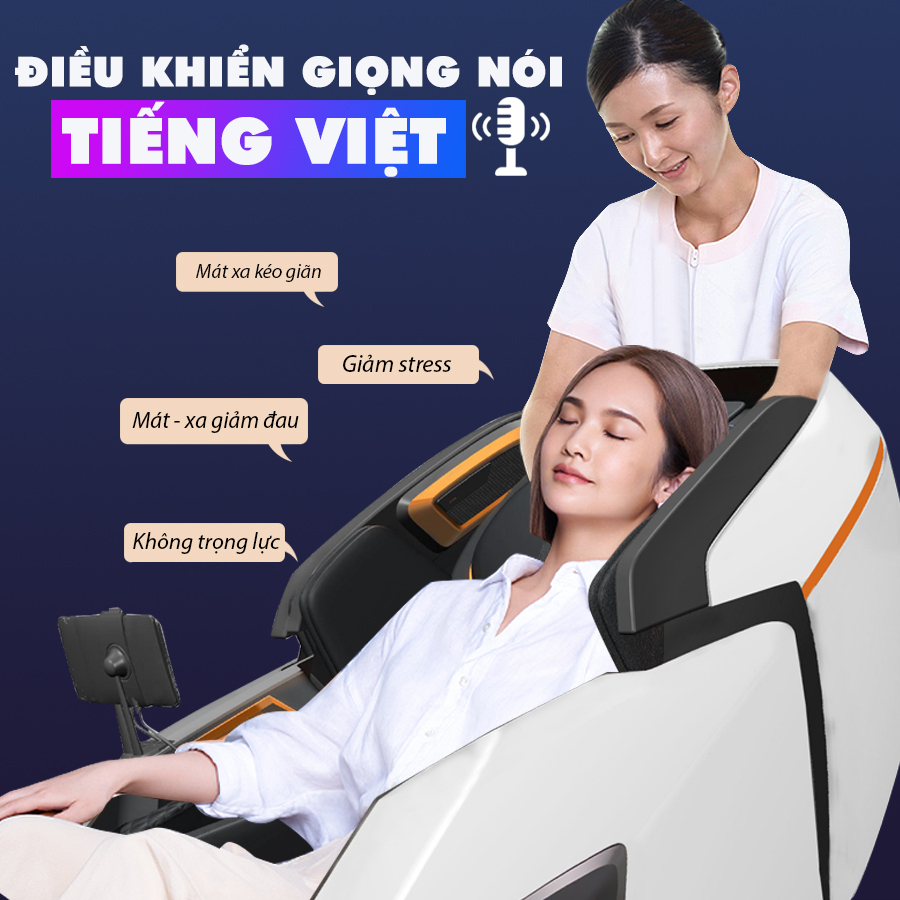 Ghế massage toàn thân OKACHI LUXURY ROYAL JP-8899 (white)