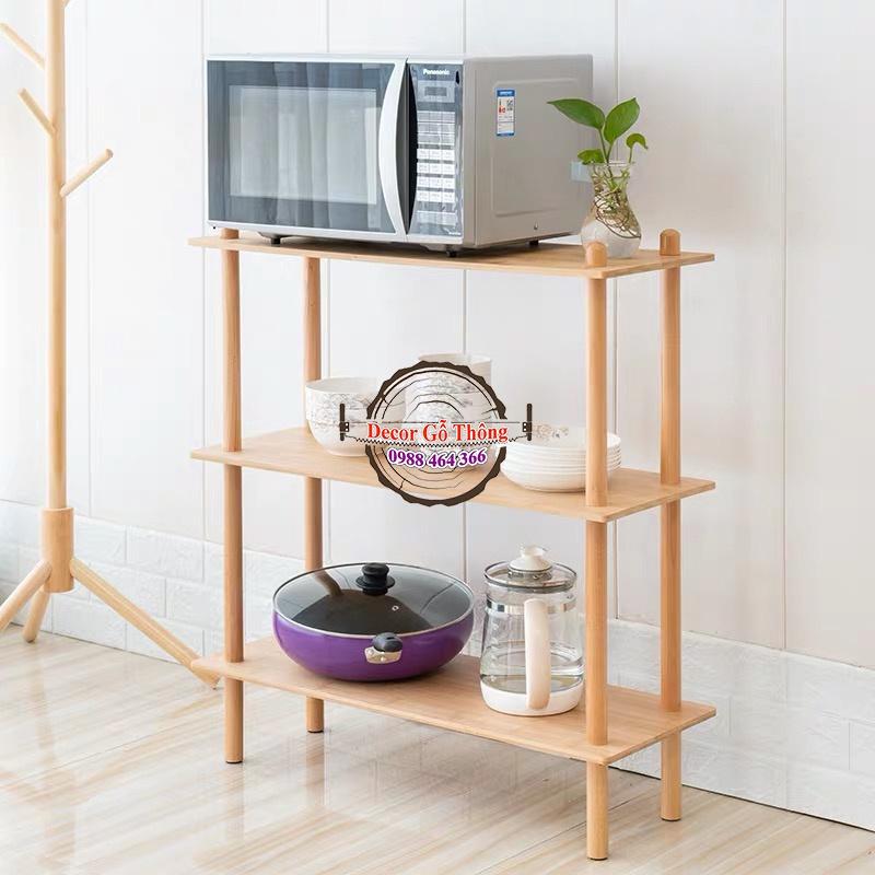Kệ gỗ thông 30x50 cao 2 3 4 tầng nhiều tiện ích