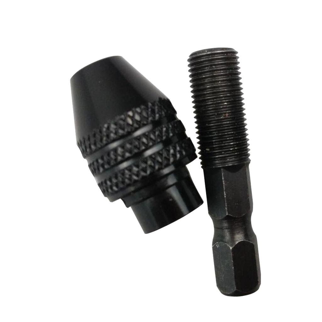 0.3-3.2mm Keyless Drill Chuck Conversion Tool 1/4inch Hex Shank Quick Change