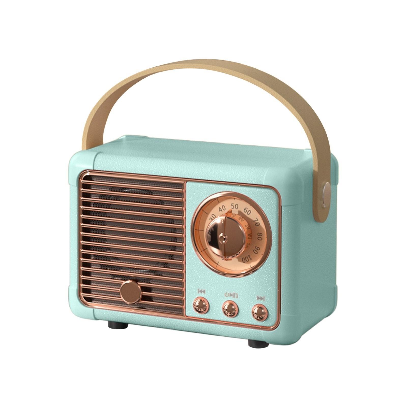 Retro Loa Bluetooth Không Dây Trang Trí Retro Dễ Thương Vintage Bàn Bếp Phòng Ngủ Văn Phòng Đảng Loa Dành Cho Các Thiết Bị Ios Android Color: Pink Woofer Size/Full-Range Size: One Size