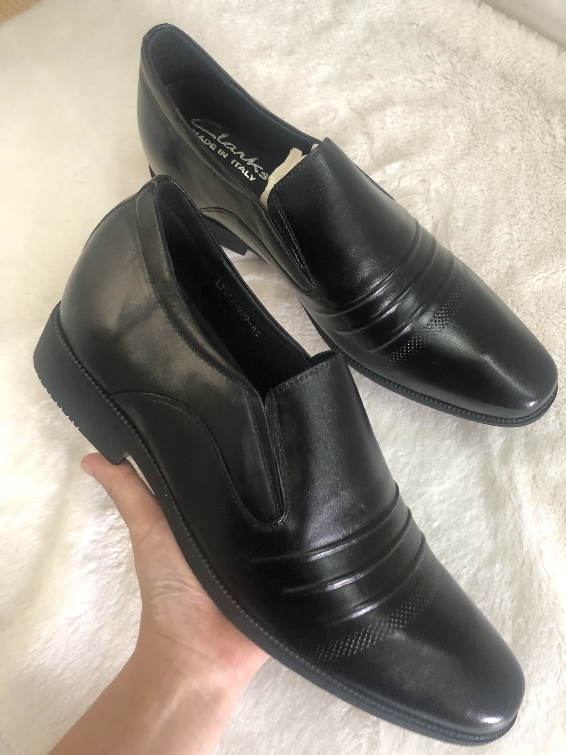 Giày da nam lười tăng chiều cao 6cm lẻ size lớn 43-SALE