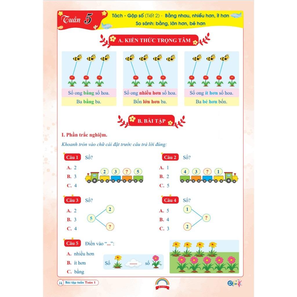 Hình ảnh Bài Tập Tuần - Toán 1 - Cả Năm - Chân Trời Sáng Tạo - Bản Quyền