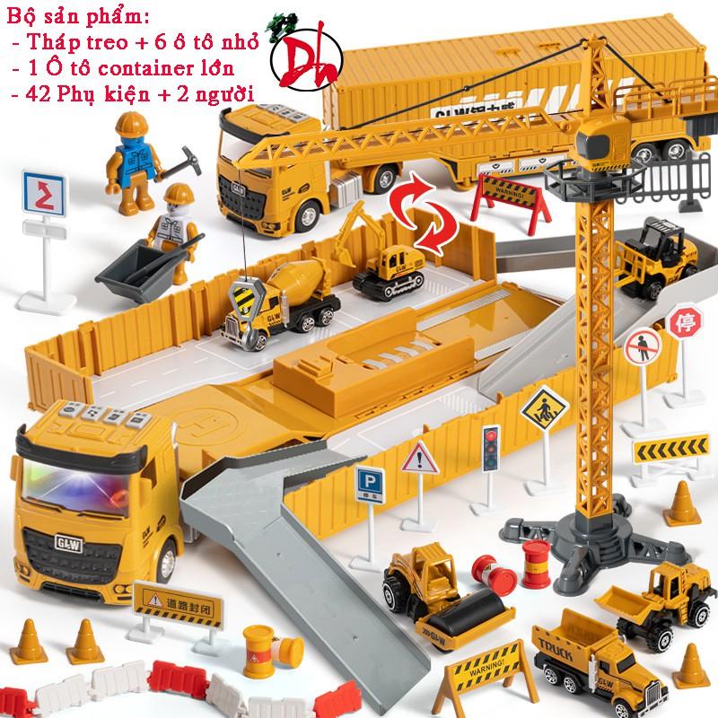 Bộ đồ chơi mô hình xe công trình hợp kim cao cấp cho bé