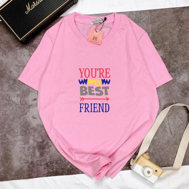 Áo Thun Tay Ngắn UNISEX Best Friend - Hình chụp thật