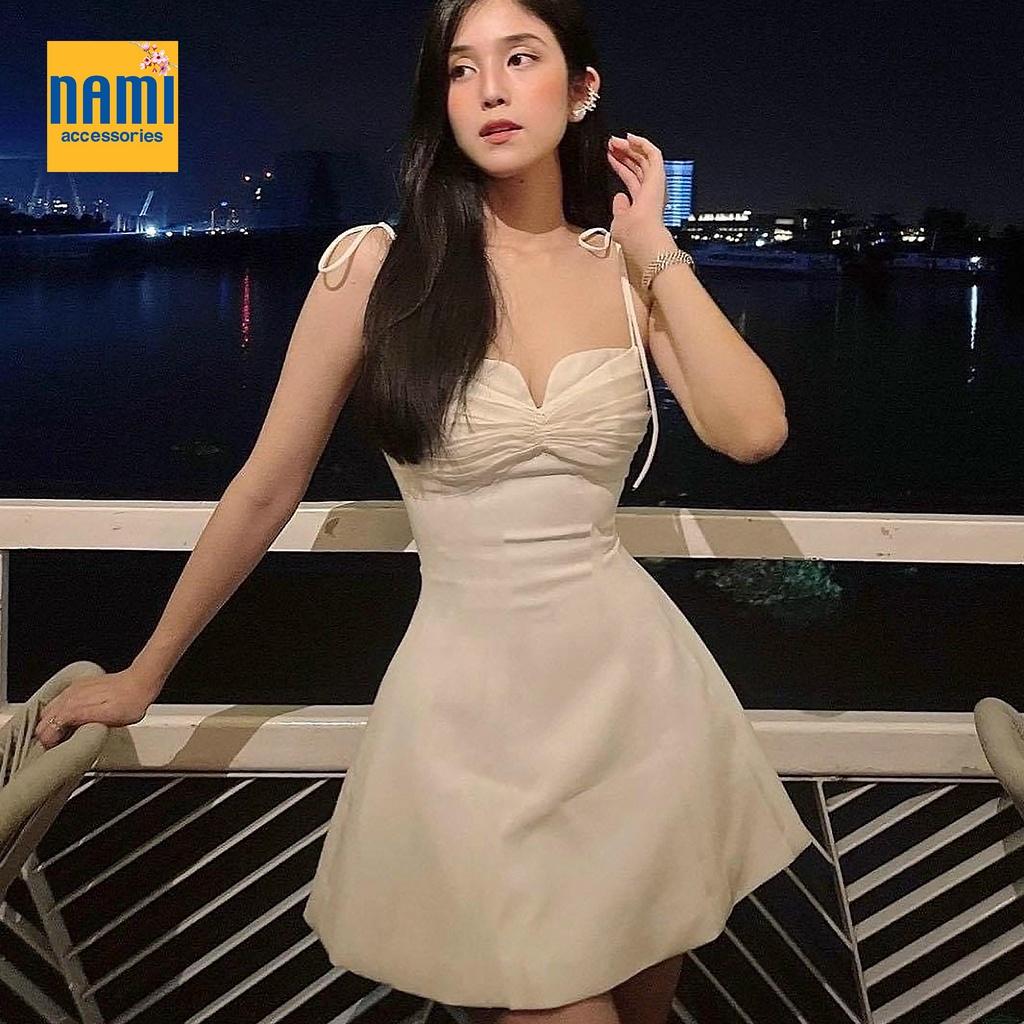Đầm xoè hai dây xếp ly ngực lên dáng xinh xắn đáng yêu Nanami - ATNU055