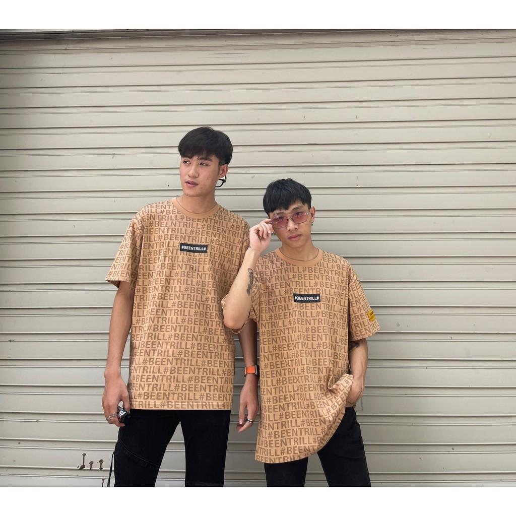 Áo thun tay lỡ phông Unisex nam nữ cotton beentrill monogram -B01