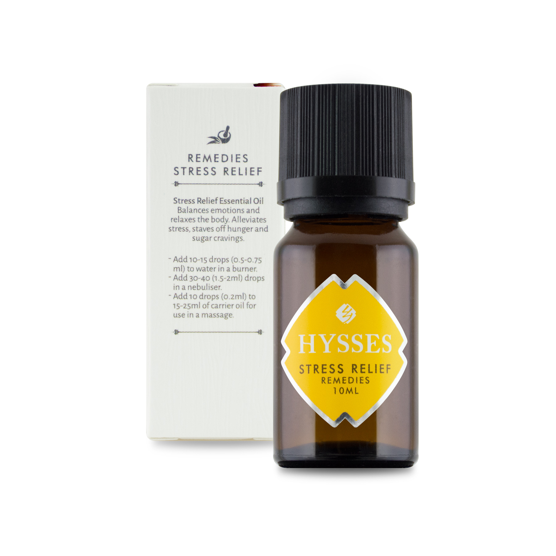 Tinh Dầu Cao Cấp Hysses Remedies Stress Relief Giảm Căng Thẳng, Thư Giãn Cơ Thể, Cân Bằng Cảm Xúc Với Tinh Dầu Bưởi và Vani Hữu Cơ Tự Nhiên Từ Madagascar Mỹ