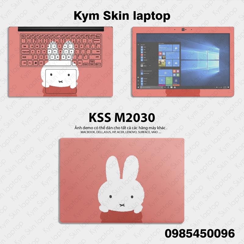 Bộ Skin Dán Laptop Mẫu Thỏ Xinh M2030