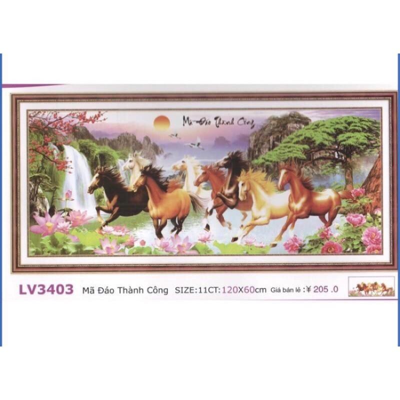 Tranh thêu chữ thập Mã Đáo Thành Công LV3403  chưa đính