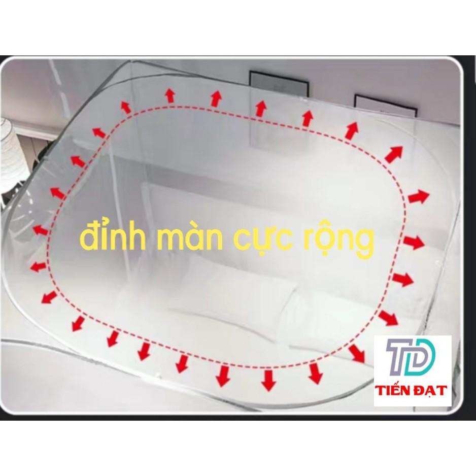 Màn Chụp Tự Bung Đỉnh Vuông Có Chân Diềm hàng Việt Nam Cao Cấp