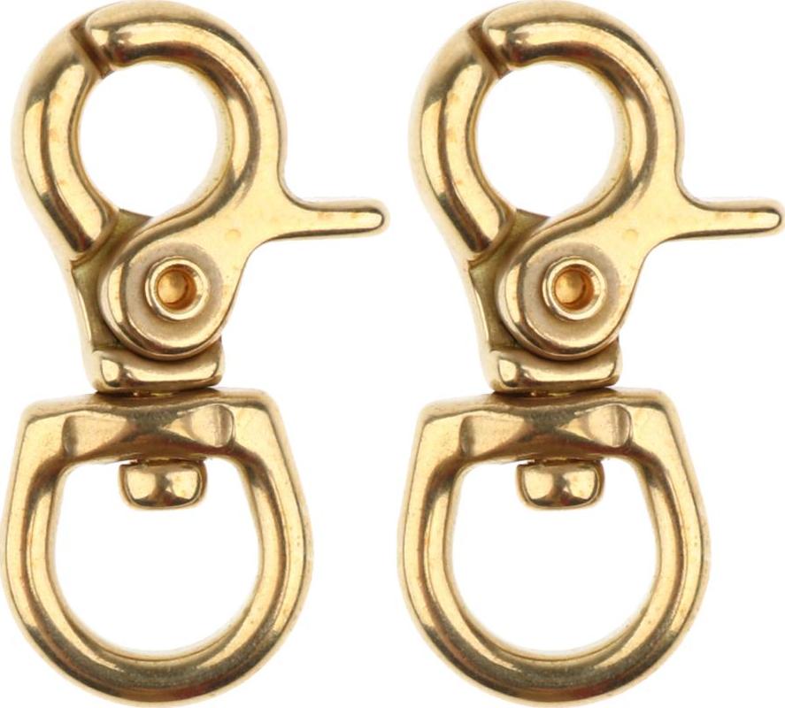 2X Đồng Tôm Hùm Clip Xoay Móc Túi Móc Chìa Khóa Hàng Thủ Công Phát Hiện