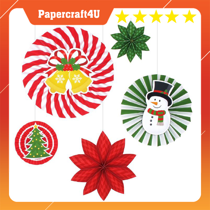 Mô hình giấy Trang trí Giáng Sinh Noel Merry Christmas String