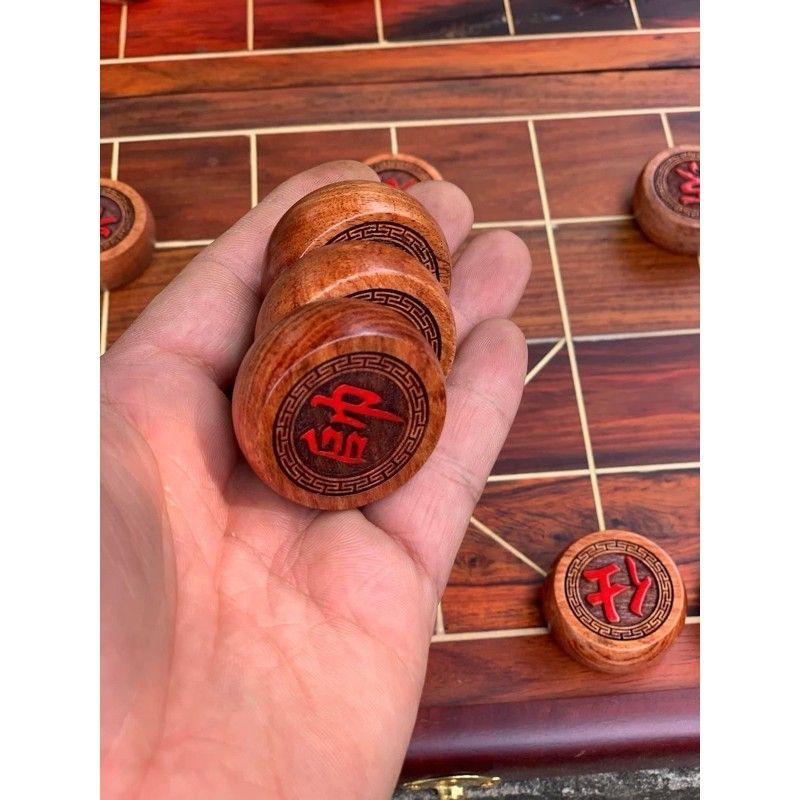 BỘ CỜ TƯỚNG BẰNG GỖ HƯƠNG quân 3.8cm