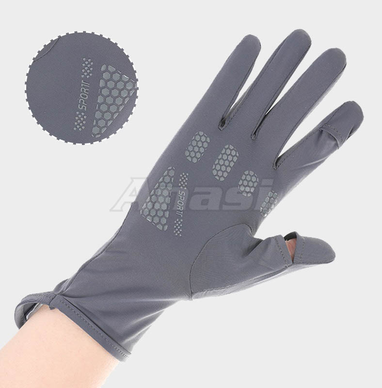Găng tay chống nắng nữ Anasi AU113 - Lụa băng - Lật mở ngón tay dùng cảm ứng - Chống trượt