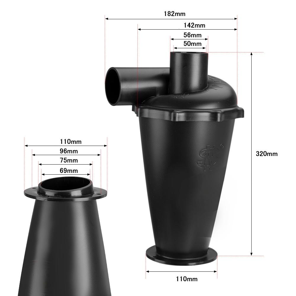 Set bộ lọc tách cyclone thế hệ thứ 6 loại bỏ bụi bẩn tăng áp dành cho máy hút bụi xe hơi làm gỗ SN50T6