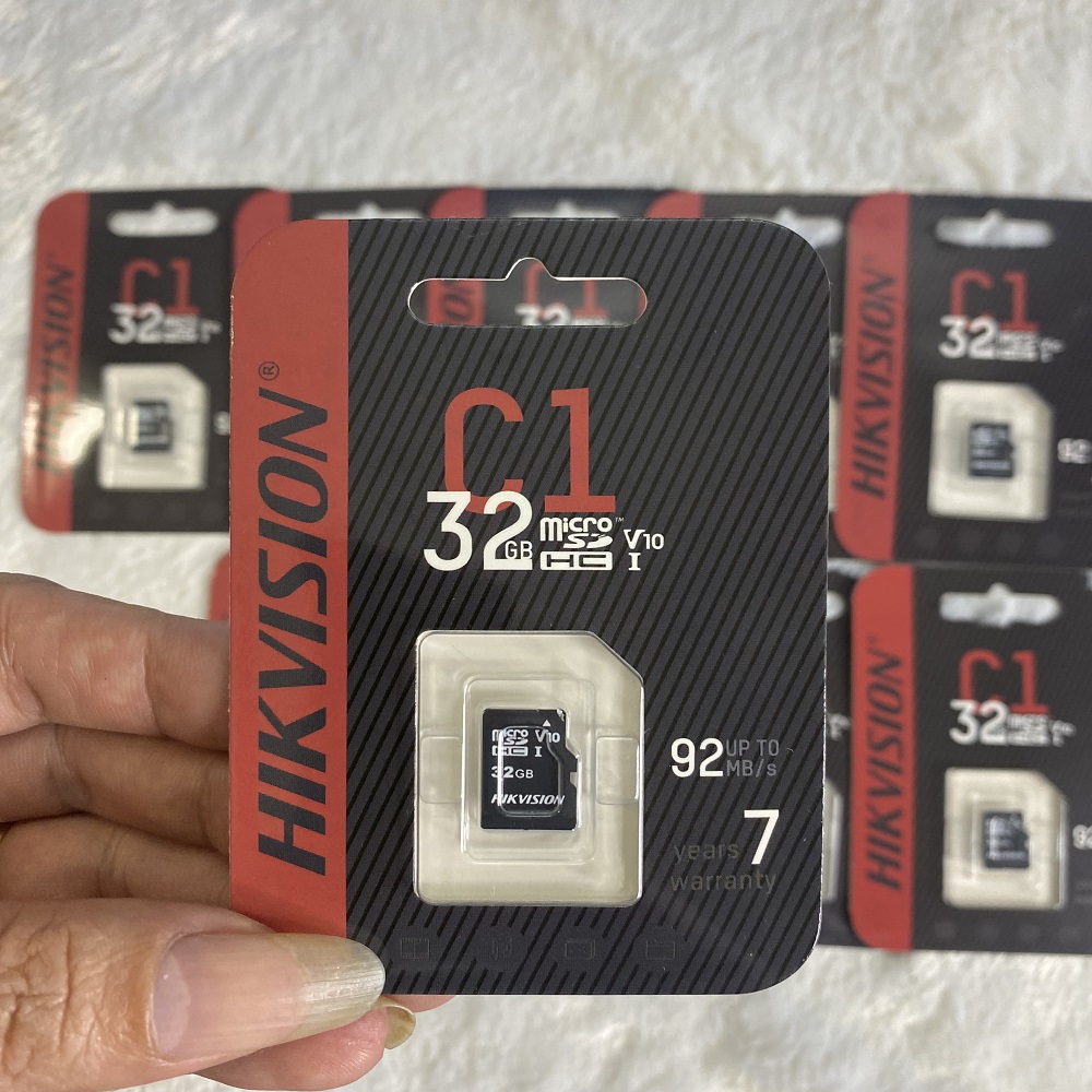 10  Thẻ Nhớ Micro SD 32G Hikvision C1 - Class 10 - Thẻ Nhớ Dành Cho Điện Thoại / Máy Ảnh / Camera - Hàng Chính Hãng