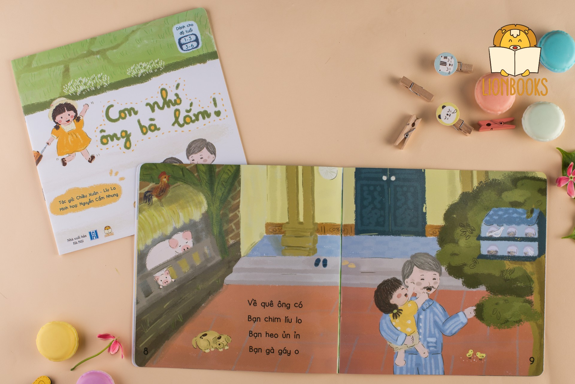 Sách thơ cho bé - Bộ 03 cuốn Gia Đình Bé Bỏng - Sách thơ cho bé tập nói, tập đọc gắn kết yêu thương với bố mẹ, ông bà - Lionbooks