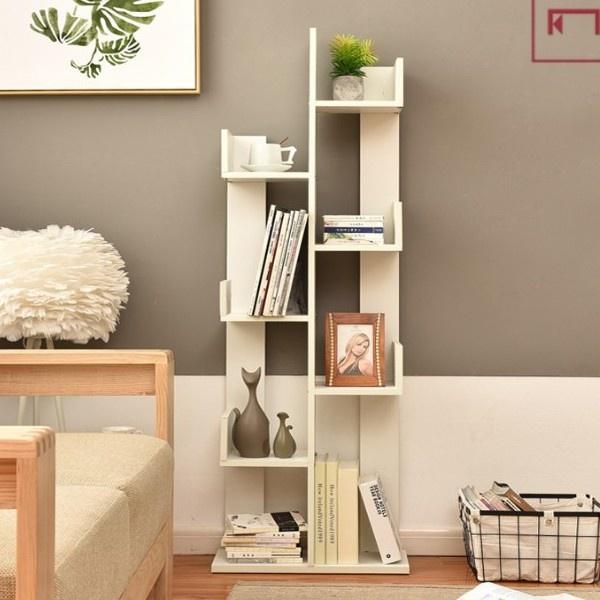 Kệ sách gỗ xương rồng, kệ sách hình cây gỗ MDF cao cấp, chống mối mọt, đựng sách 8 ngăn 50x20x120 ND25