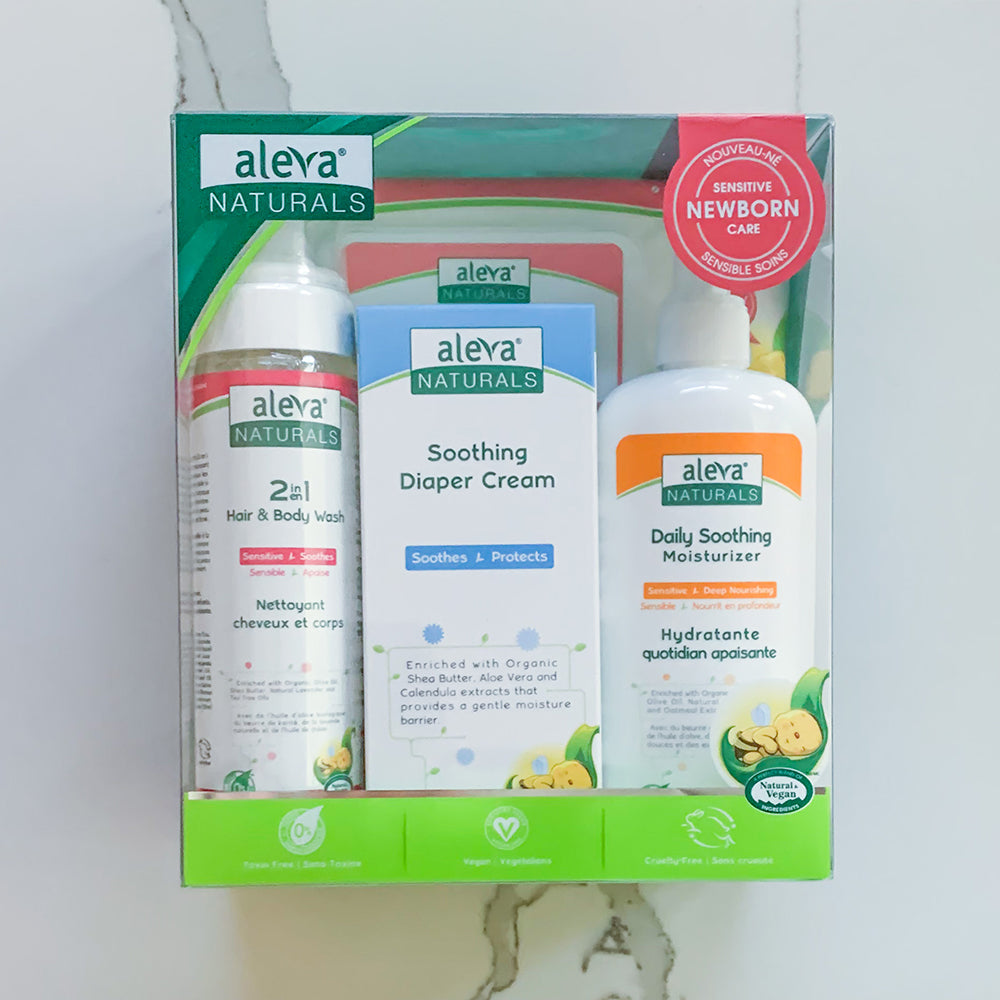 Bộ Sản Phẩm Chăm Sóc Bé Sơ Sinh Newborn Baby Gift Set Aleva Naturals - 1 Set