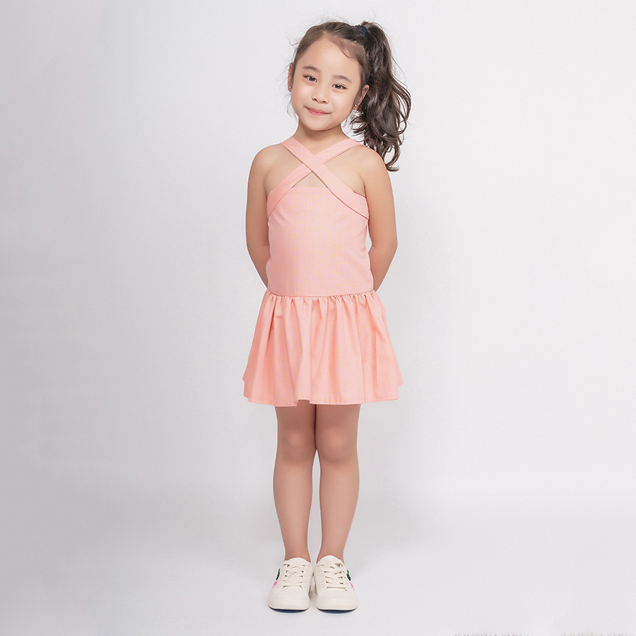 Váy hồng dây chéo Lovekids