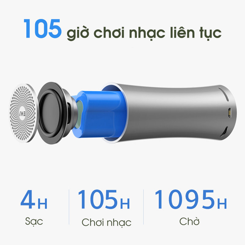 Loa Bluetooth EWA A115  Cao Cấp Hỗ Trợ Kết Nối TWS, Chất Liệu Hợp Kim Thanh Thoát Sang Trọng, Đèn Nhiều Màu Nhày Theo Nhạc , Công Suất 5W, Bass Sâu, Nghe Cực Hay, Có Túi Đựng - Hàng Chính Hãng