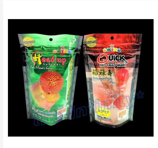 Thức ăn cá la Hán Quick kích màu, Head up kích đầu, sáng châu gói 100gr