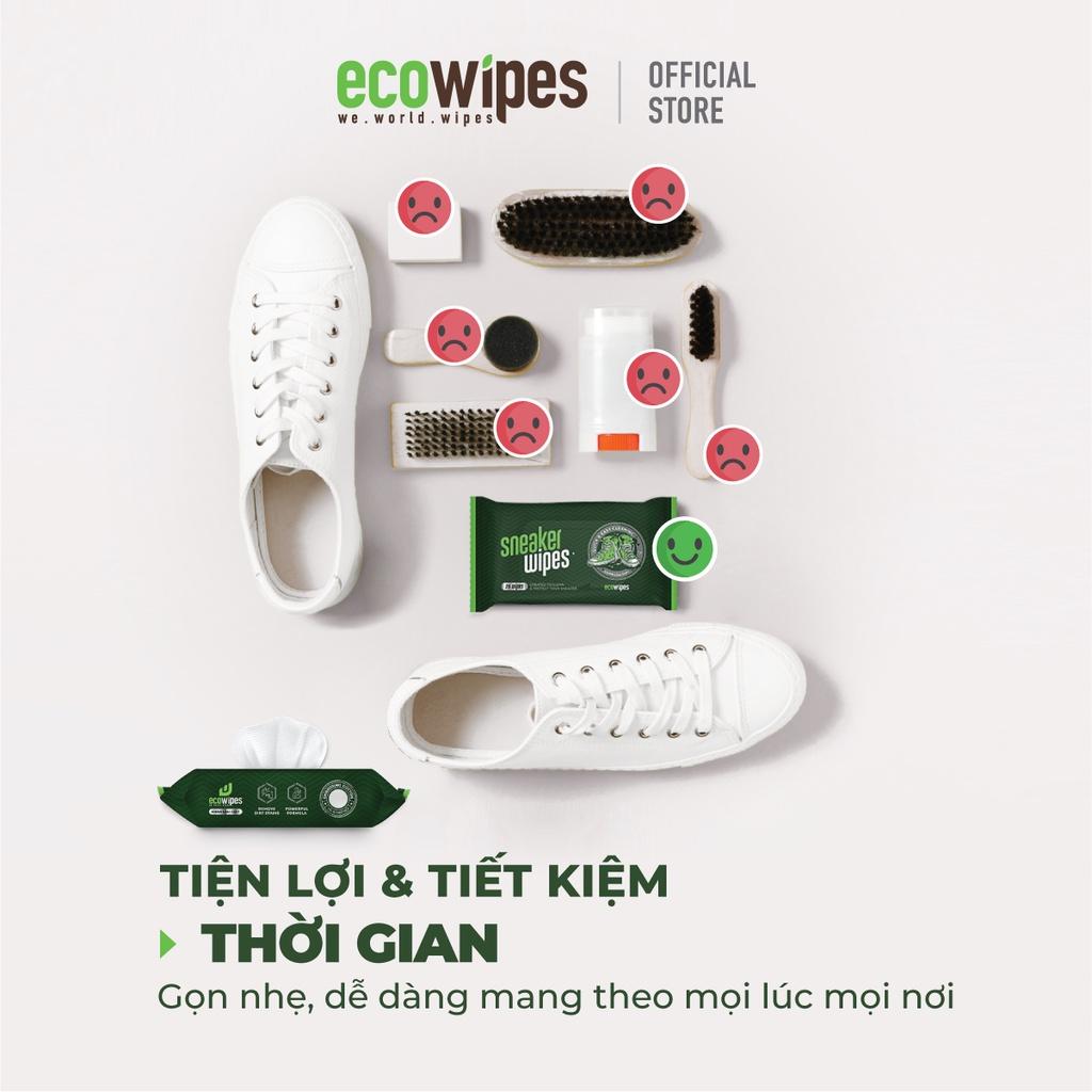 Combo 10 gói khăn ướt lau giày Sneaker Wipes gói 25 tờ làm sạch nhanh các loại vết bẩn