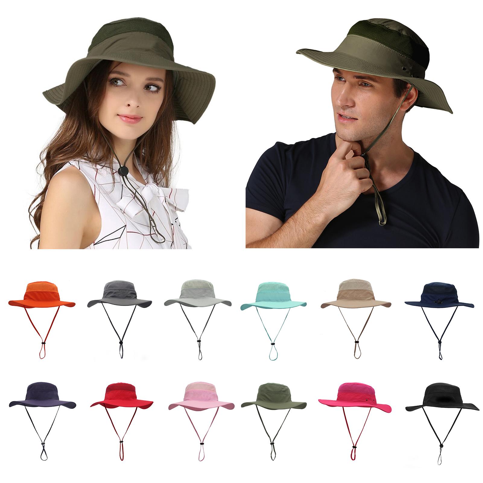 Mũ bucket có dây đeo cho nam chống nắng tia UV, có thể gập lại để câu cá đi bộ cắm trại