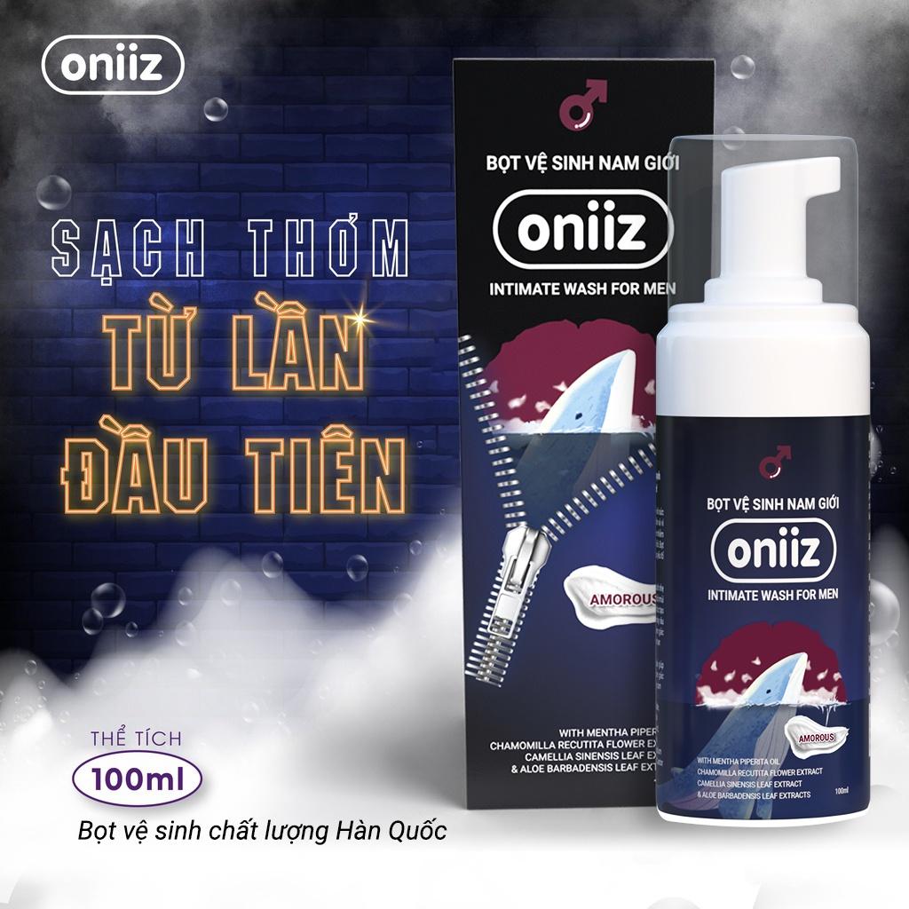 Bọt vệ sinh nam giới Oniiz Dung dịch vệ sinh nam tạo bọt Amorous (Hương Đam Mê) 100ml