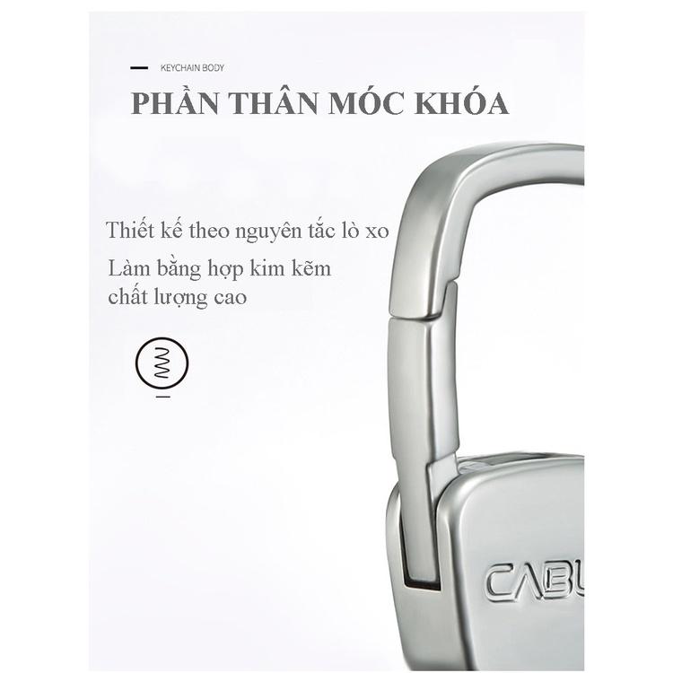 Móc khoá da bò thép đa năng cao cấp Cabule gài thắt lưng - Móc khoá cho xe ô tô, xe máy tinh tế, bền chắc