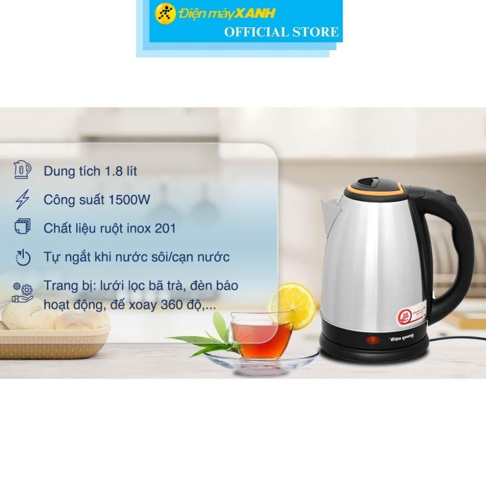 Bình đun siêu tốc Điện Quang 1.8 lít ĐQ EKT06 1518 BL - Hàng chính hãng - Hàng Chính Hãng